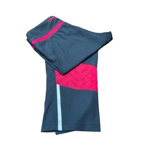 Tangerine Gray Crop Workout Pant Size L w/Back Pocket and Reflective Leg Inserts